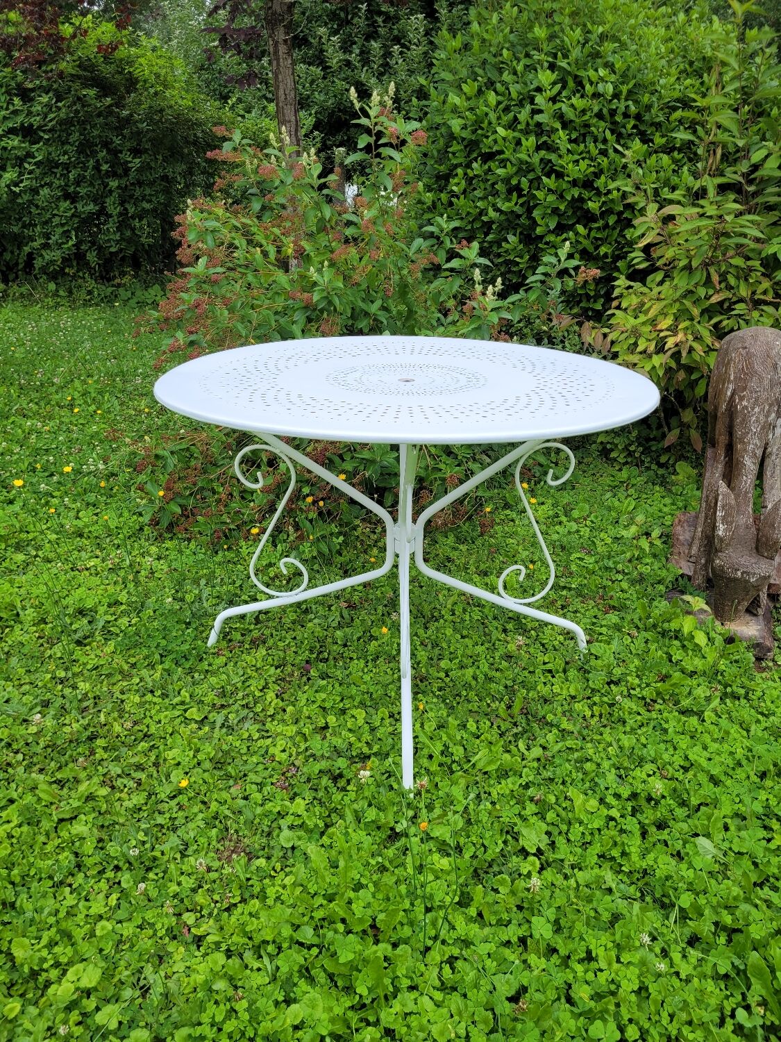Wrought iron garden table