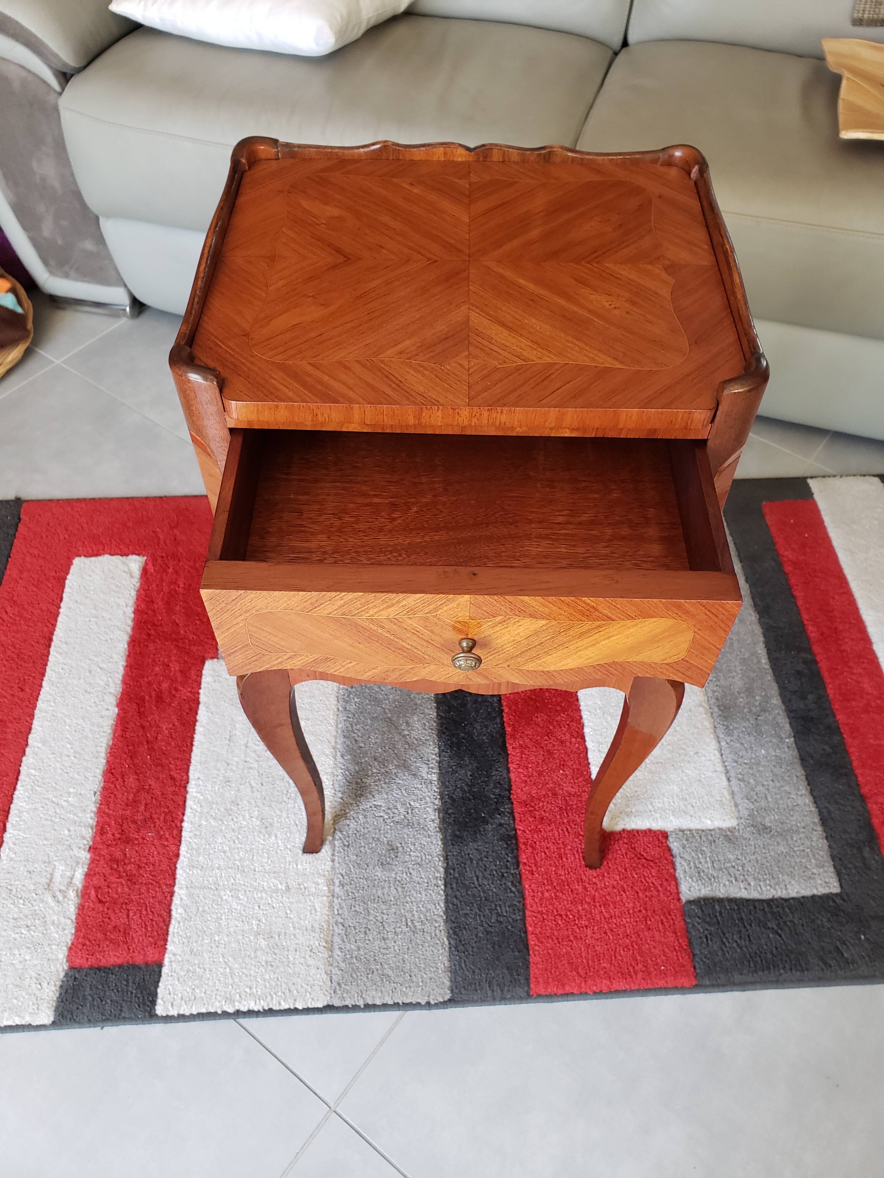 Louis XV style bedside table in rosewood