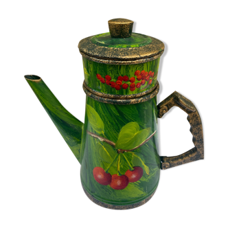 Enamelled coffee maker hand decoration