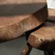 Brutalist coffee table with stools