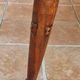 Window bench in carved walnut, late 19th century, renovated seat, 70 cm