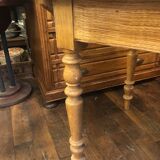 Wooden farmhouse table