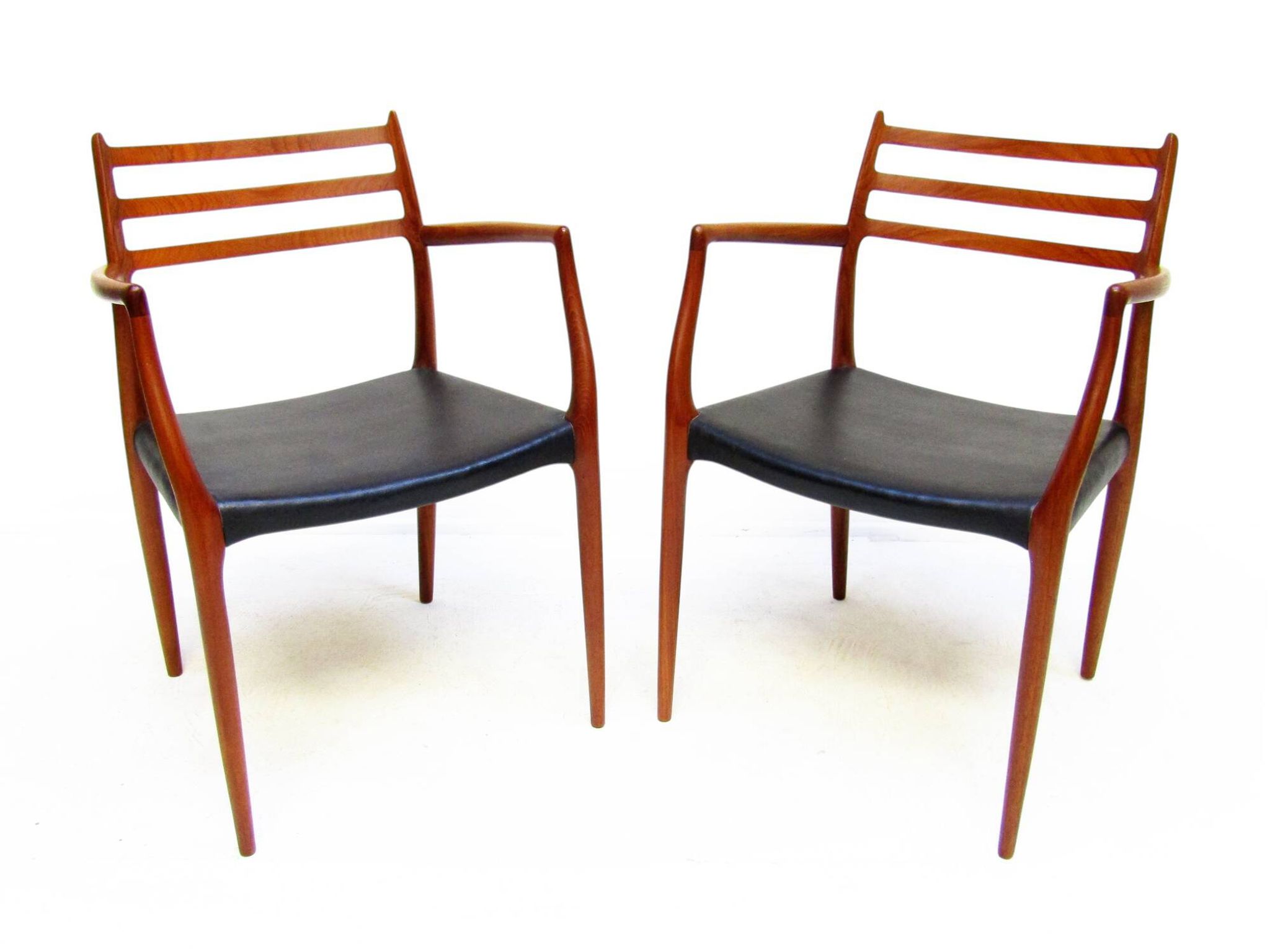 Set of Four 1950s Danish Model 62 and Model 78 Dining Chairs by Niels Molle