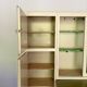 Vintage 1950s painted wooden sideboard – display cabinet, drawers and shelves –