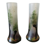 Paire de vases, signés Legras