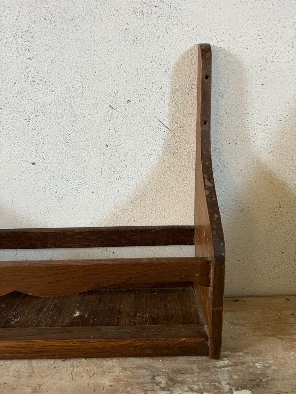 Wooden wall shelf
