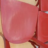 4 red chairs bistro Baumann