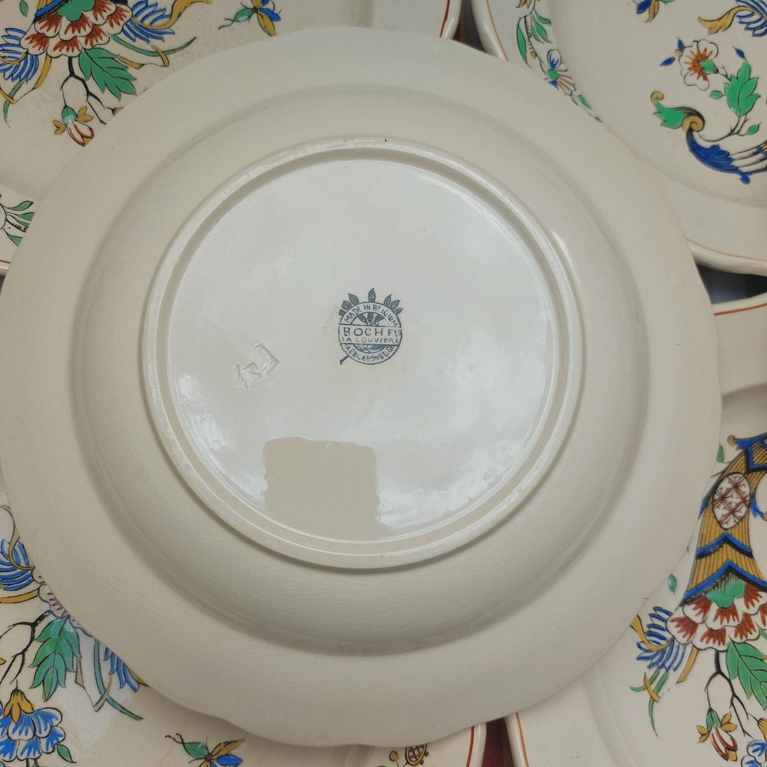 Boch La Louviere D2202 Cornucopia Deep Plates
