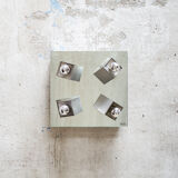 Mirror ceiling lamp in aluminum and steel Eval Italia 70s