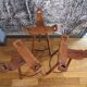 Set of 3 Spanish bar stools