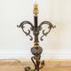 Lampe de table base, antique 1950s métal lampe de chevet en métal des années 1950