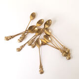 Lot small brass spoons