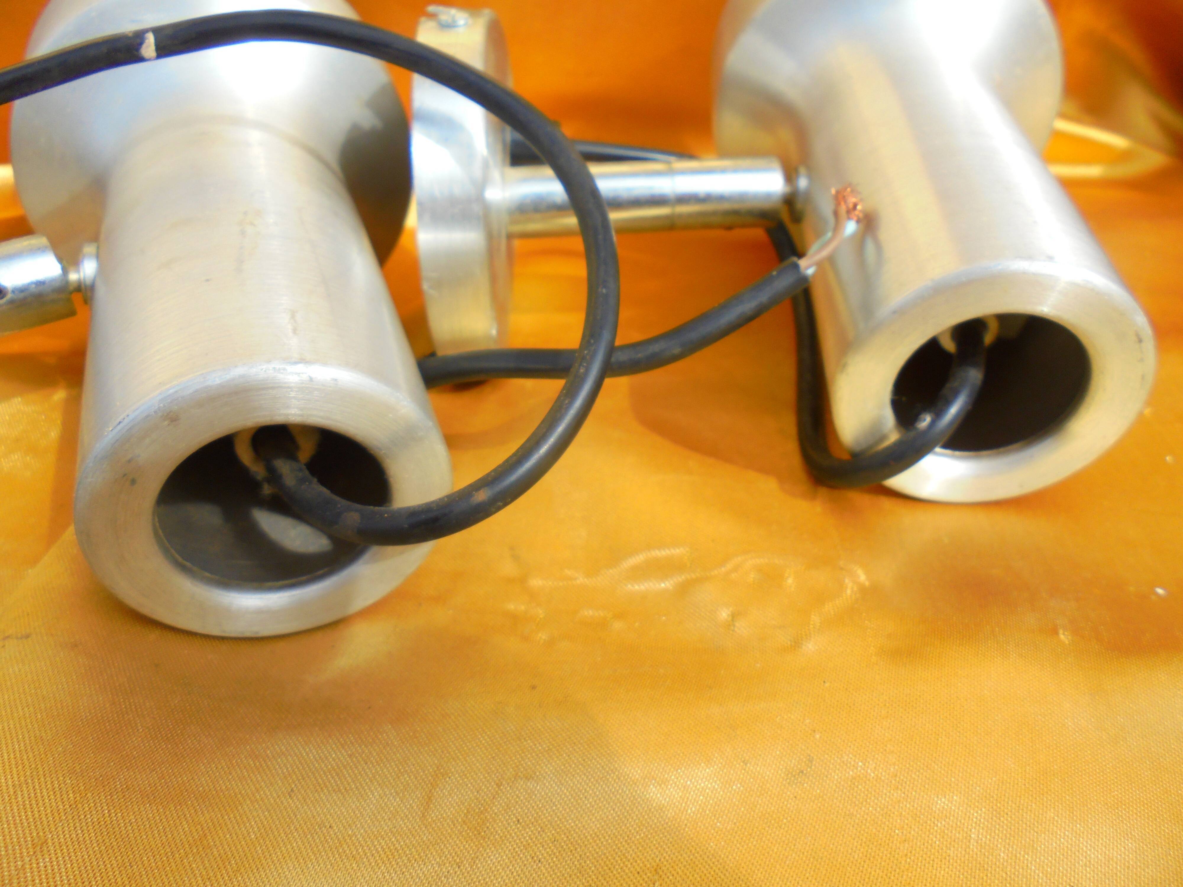 Pair of wall spots alu brushed vintage