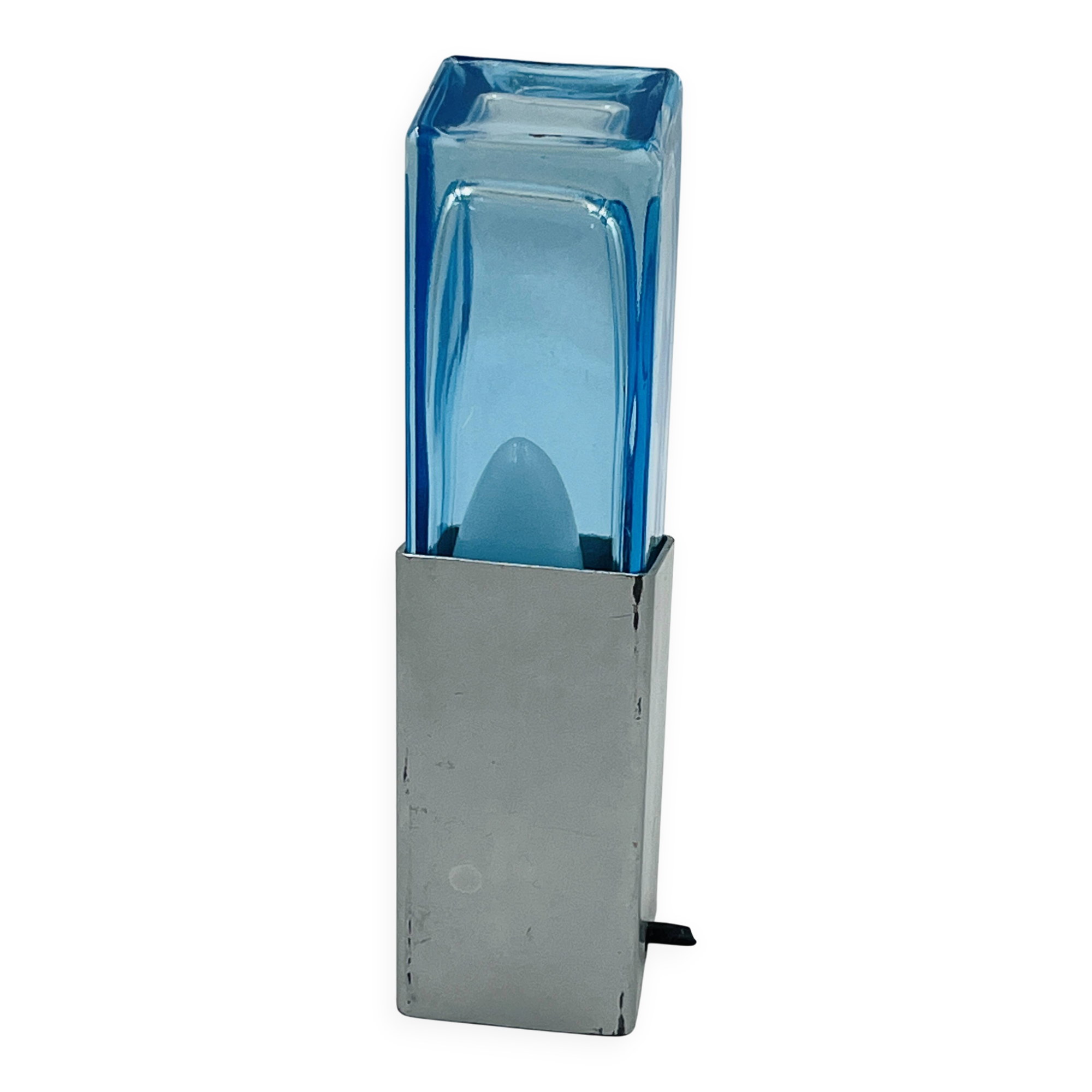 Space Age Glass Block Lamp Murano 1970