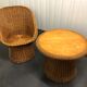 Rattan armchair around 1960