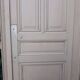 Haussmannian door 72.7x221cm with an old glazed transom frame chassis.
