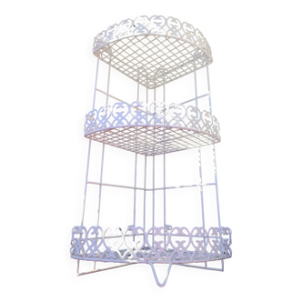 White metal corner shelf