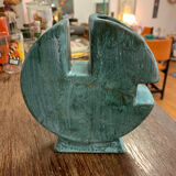 Glazed ceramic vase signed Mat