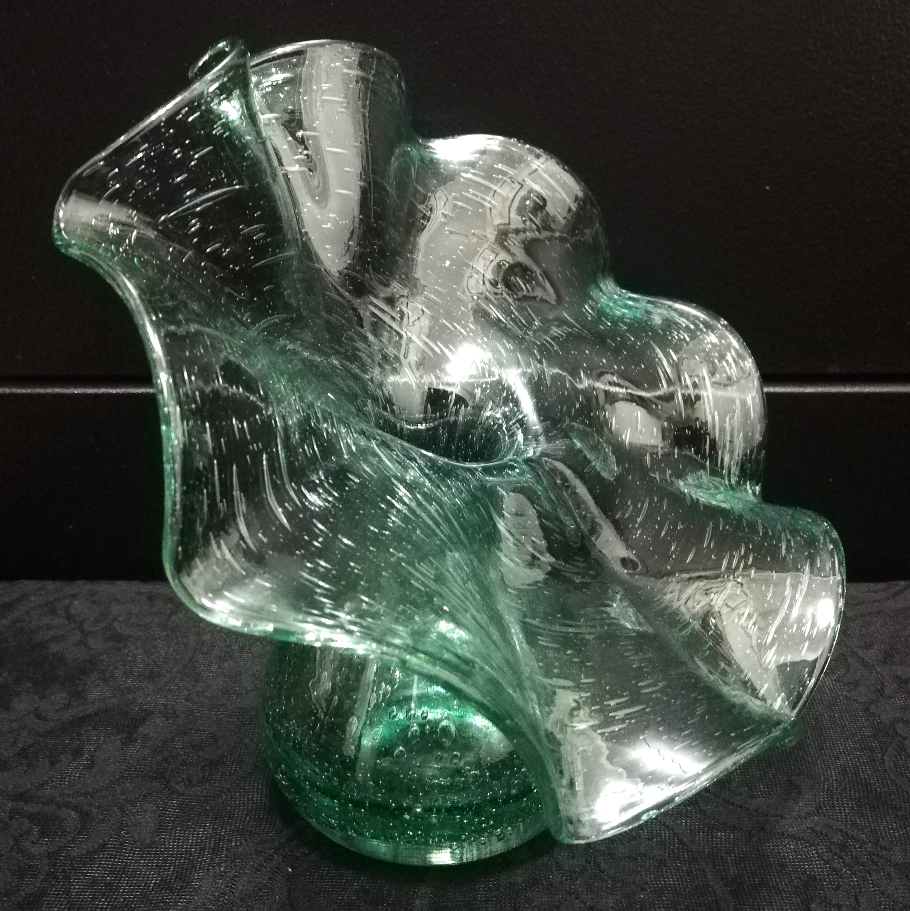 Bubble glass vase