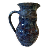Tonin blue stoneware pitcher