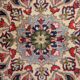 Tapis persan vintage tissé à la main en laine rouge kashan tapis de salon - 209x242cm