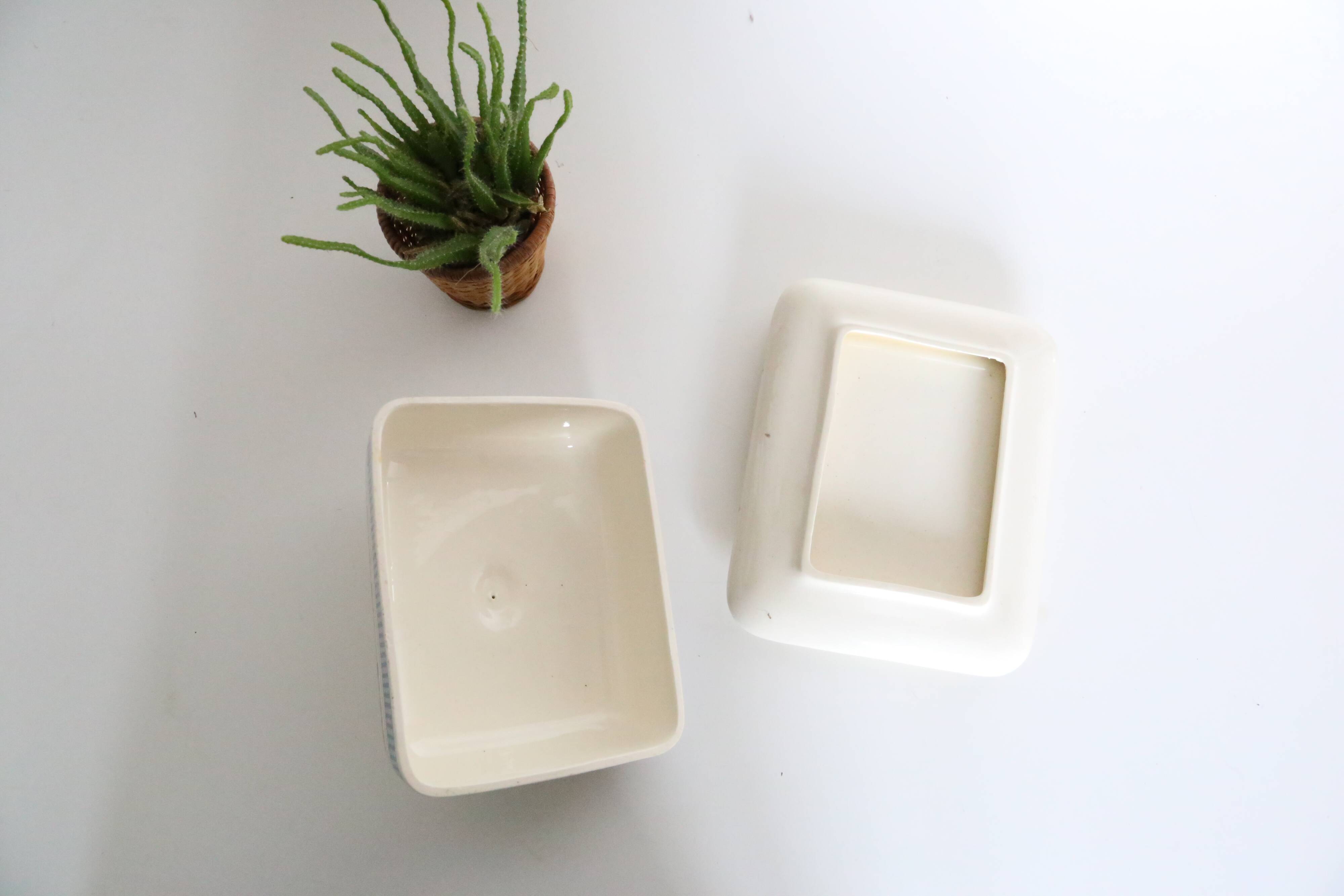 Ceramic butter dish, vintage