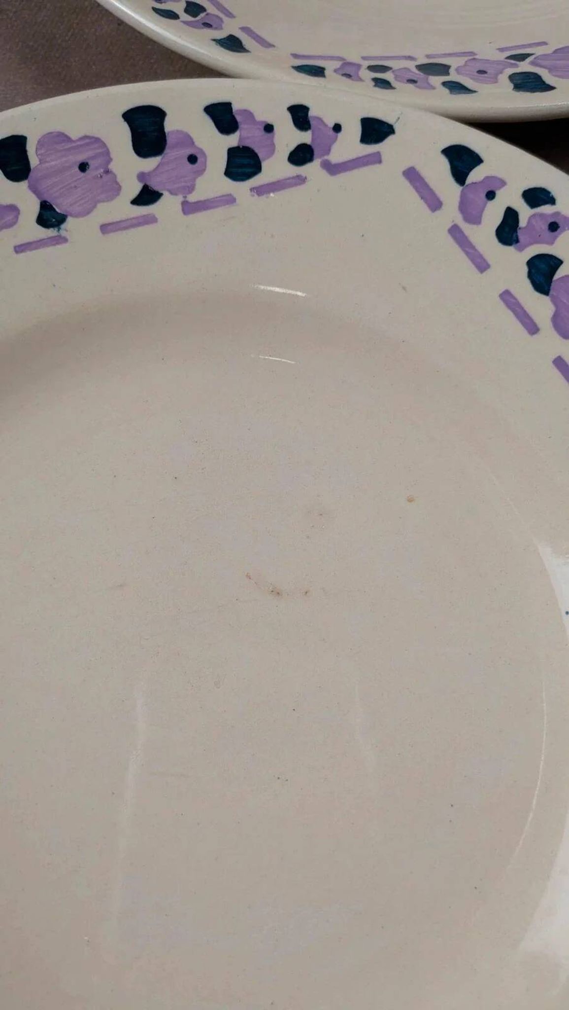 Lot de 8 assiettes à dessert Longchamp Terre de Fer modèle Cannes