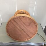 Lamp in wicker and rattan 60s