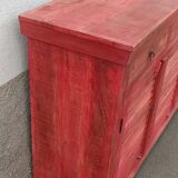 Red wooden sideboard