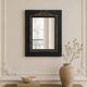 Vintage black and gold wooden mirror with a pediment – Napoléon III style