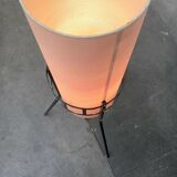 Mid-century tripod rocket floor lamp from the GDR of East Germany by Leuchtenbau Saller, 1960s.