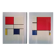 Paire lithographies Piet MONDRIAN  modèles à 250 exemplaires