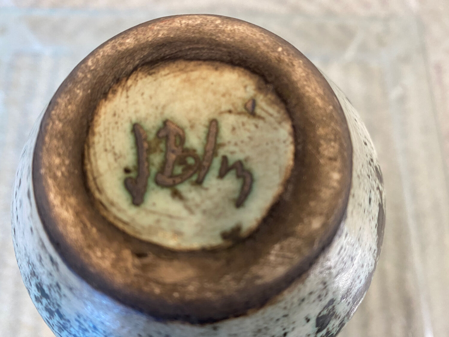 Vintage boule vase signed Jacques Blin