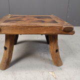 Vintage copper plated brutalist coffee table, 1970s