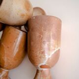 Set of 4 Mazagran stoneware mugs