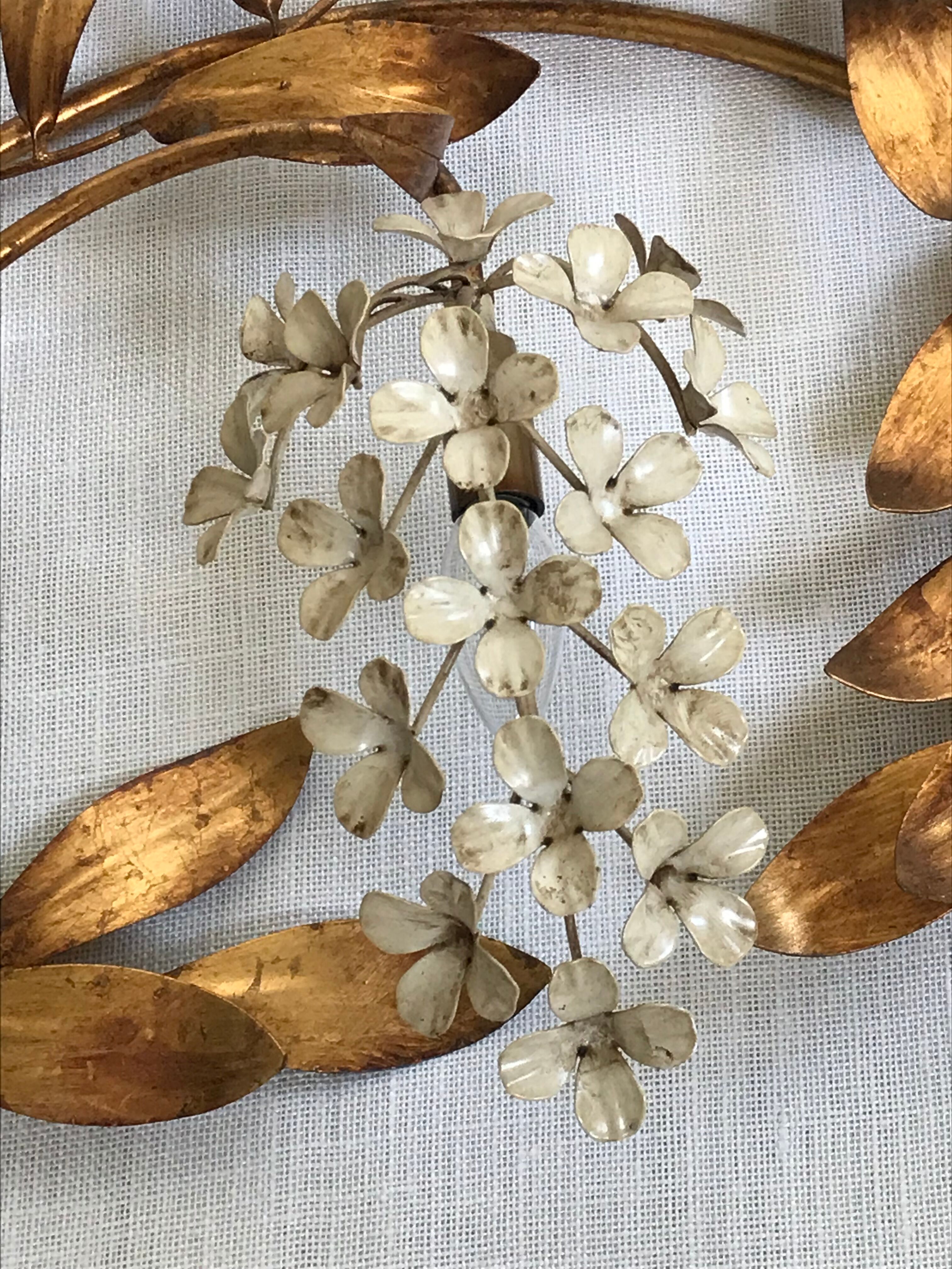 Hans Kögl floral wall lamp years 70