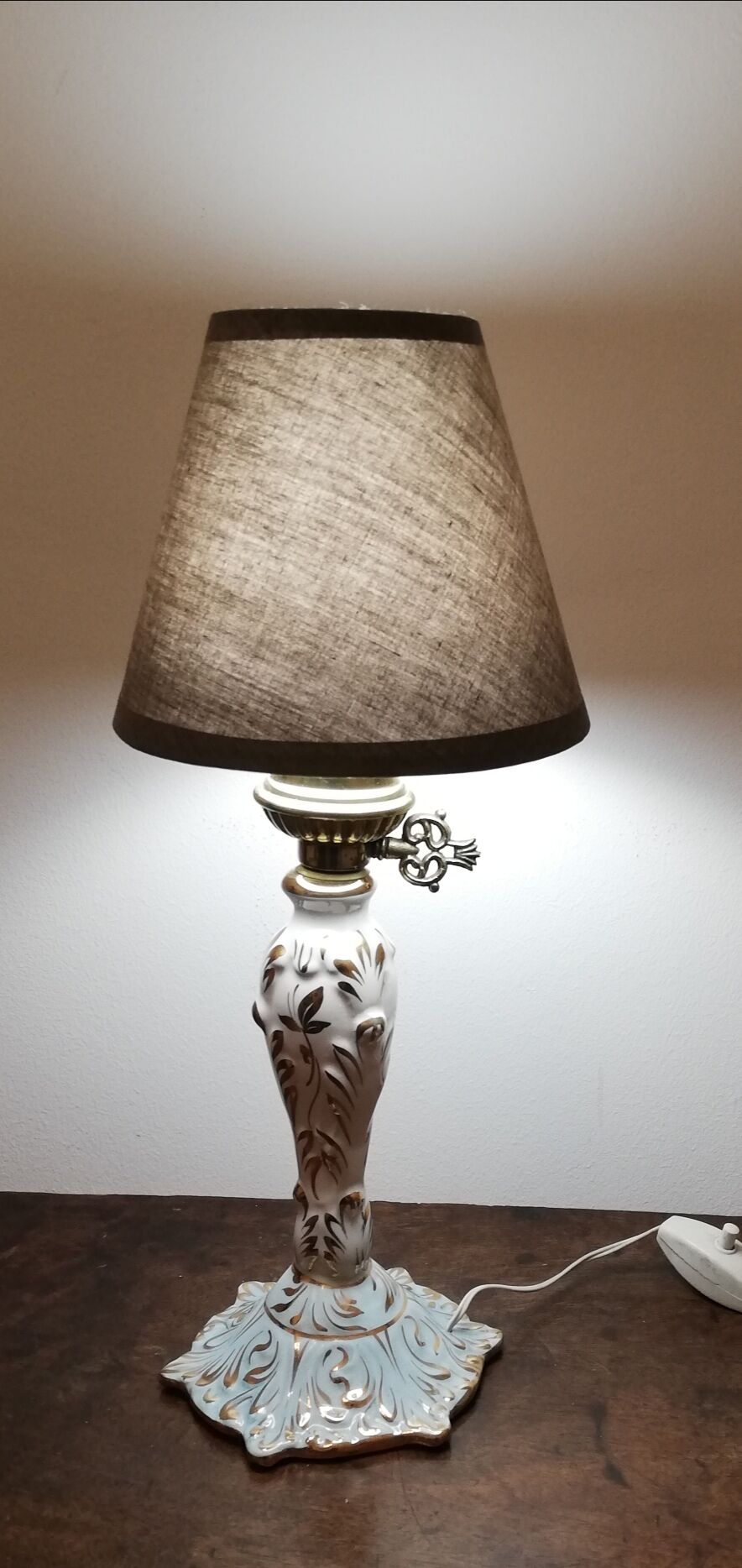 Signed Capodimonte bedside lamp