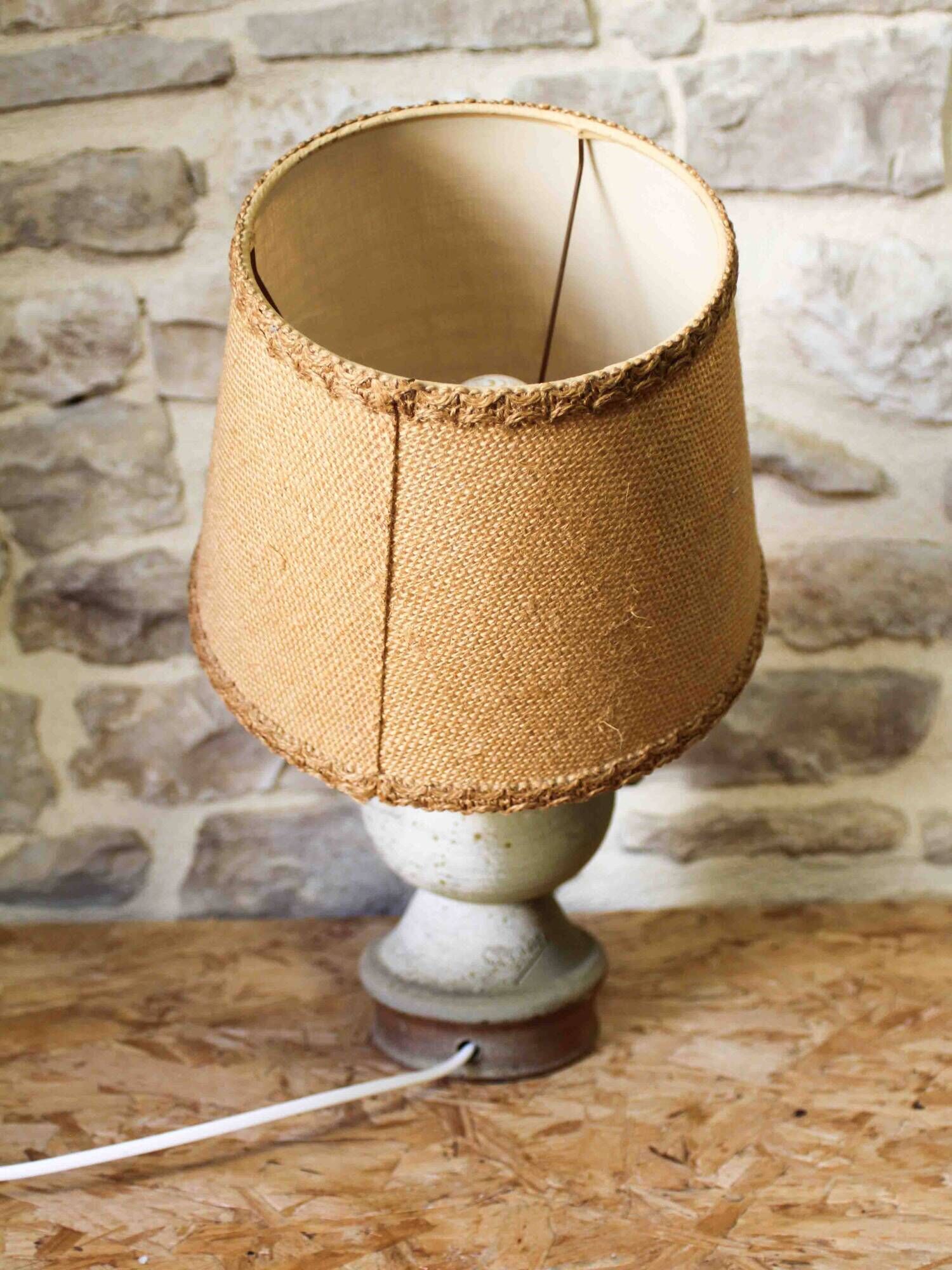 Stoneware lamp by Jean-Claude Séguin - Stoneware from Puisaye