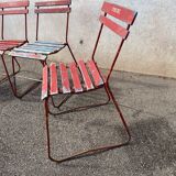 Set of 4 advertising bistro chairs