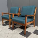 Set Teak Danish chairs by Jull Kristensen 1960s
