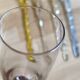 Crystal champagne flutes in their bucket