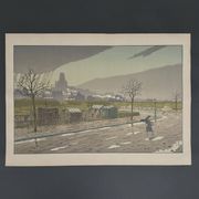 Lithograph by Henri Rivière The Butte Montmartre viewed from the Fortifications