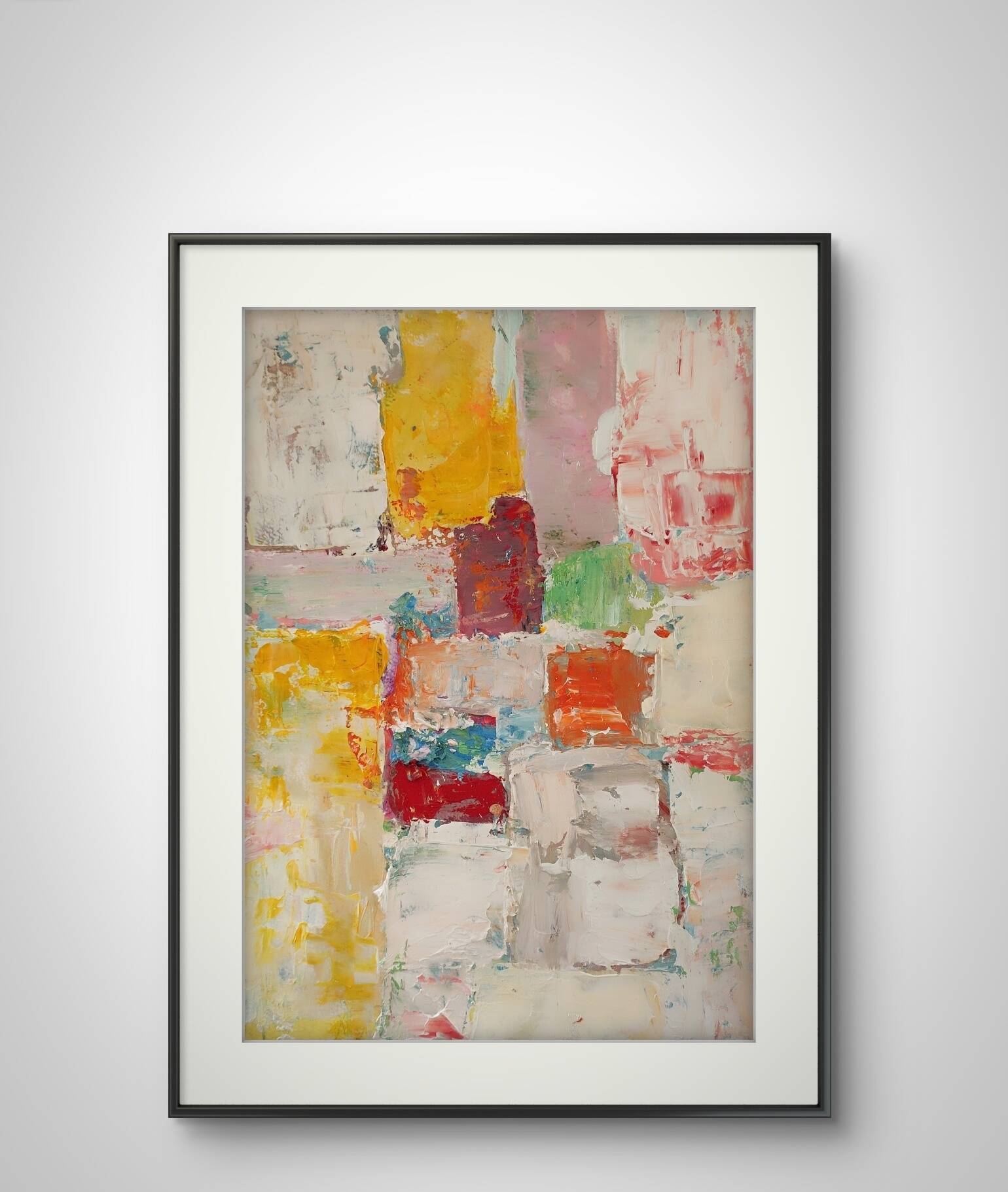 Original painting Abstract art cityscape