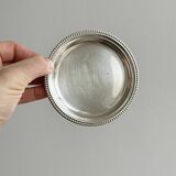 Set of 2 round beaded metal bowls