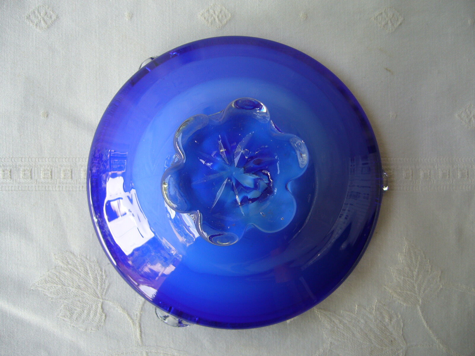 vintage flower glass candlestick