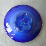 vintage flower glass candlestick