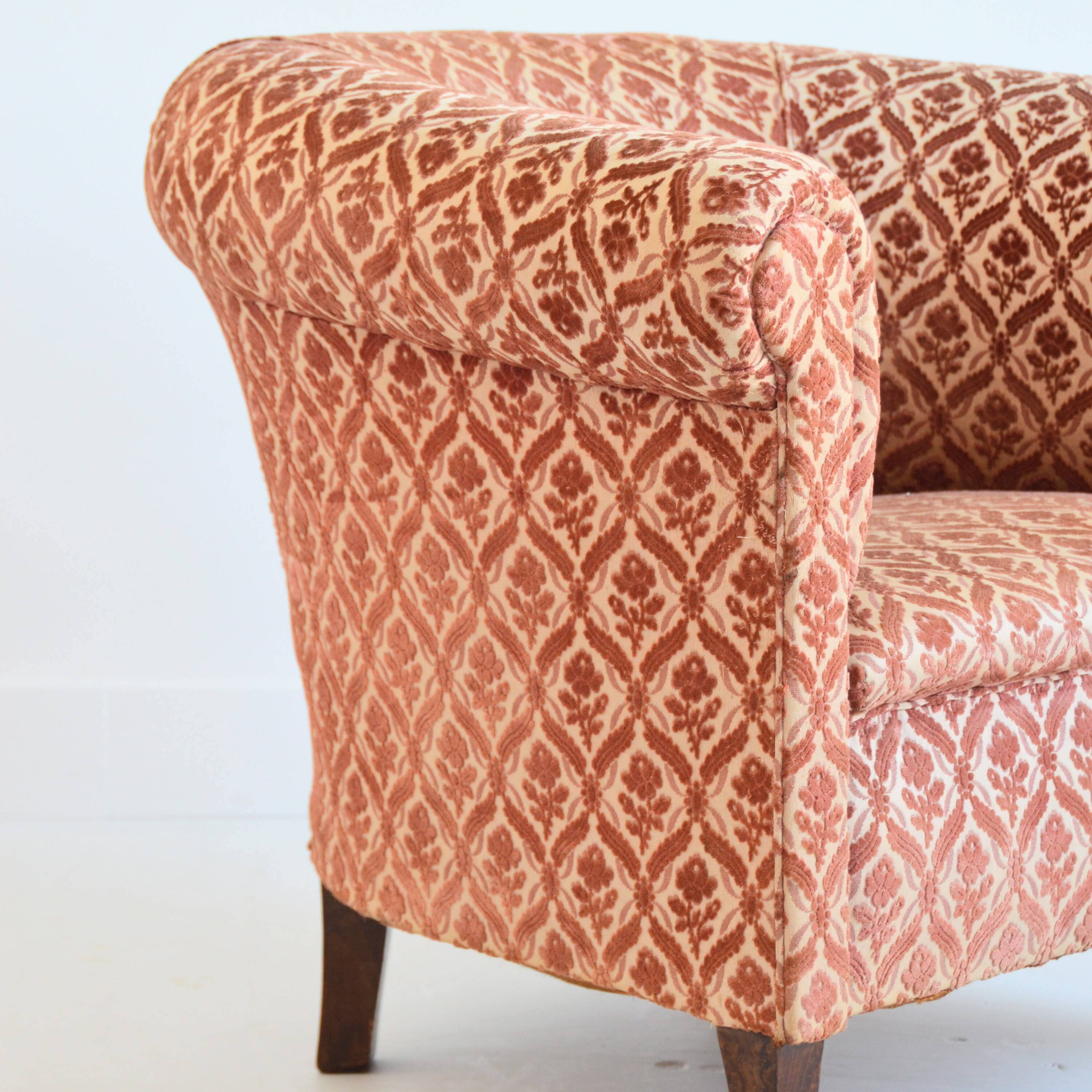 1930s Art Deco vintage club armchair