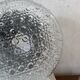 Large round wall light or ceiling light with transparent glass, 25 cm.
