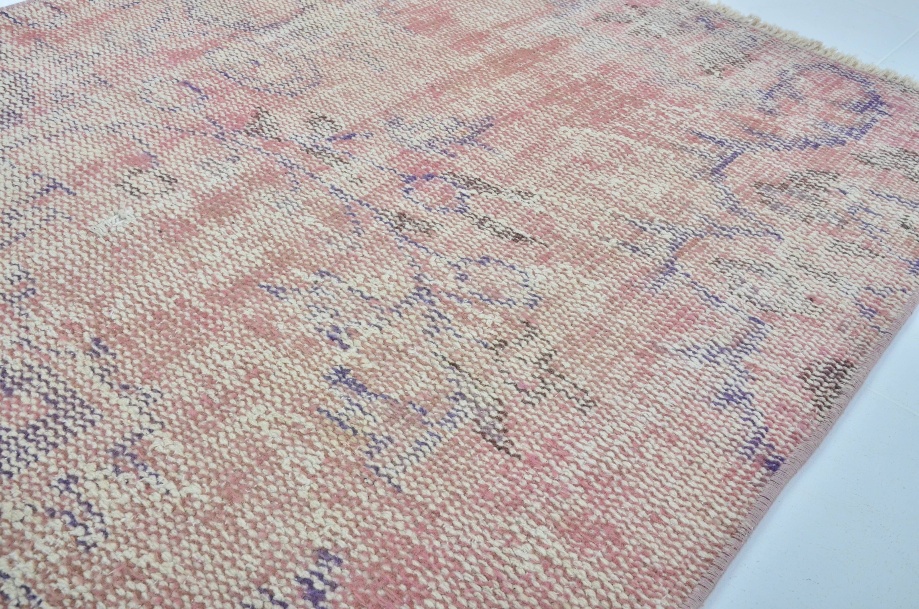 Pink Oushak Turkish Runner sku 3332