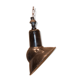 Suspension tôle émaillée noire années 50